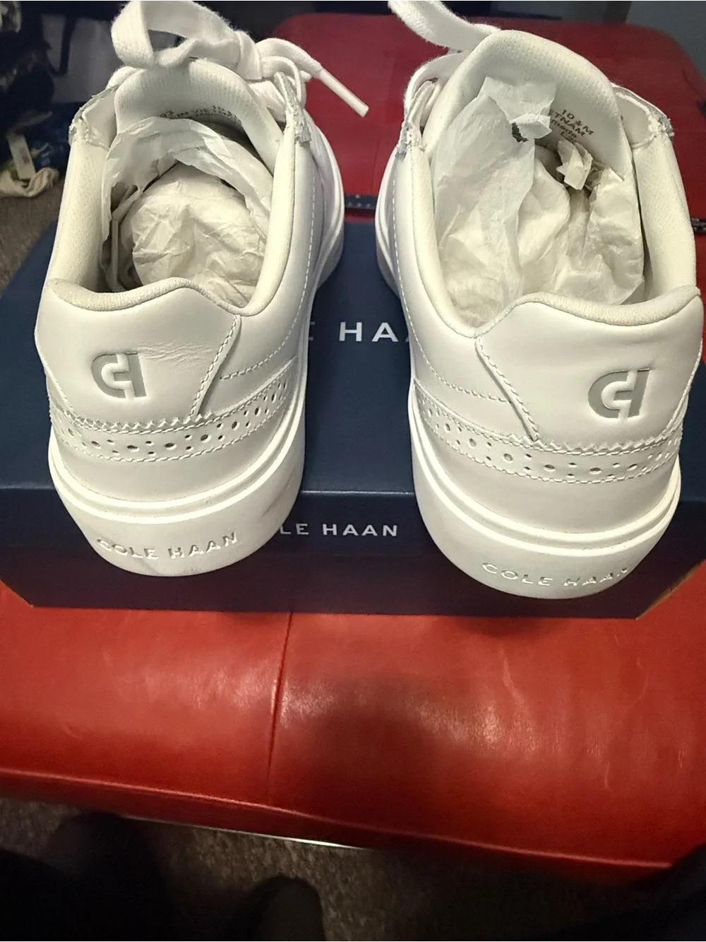 Cole Haan Men's Grand Crosscourt Transition Sneakers White Leather size 10.5